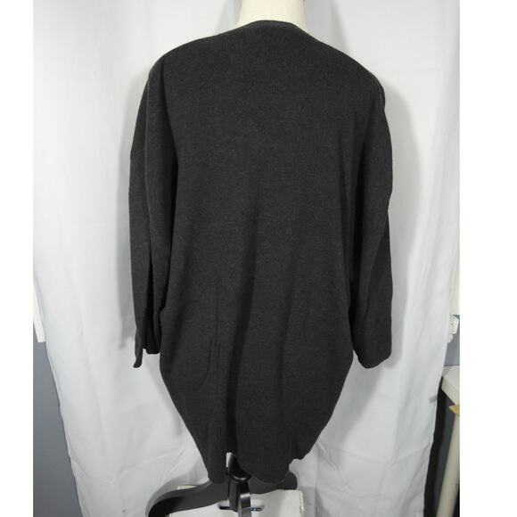 Murano Italia XXL Charcoal Gray V-Neck Short Sleeved Sweater Business Cocktails - Picture 4 of 8